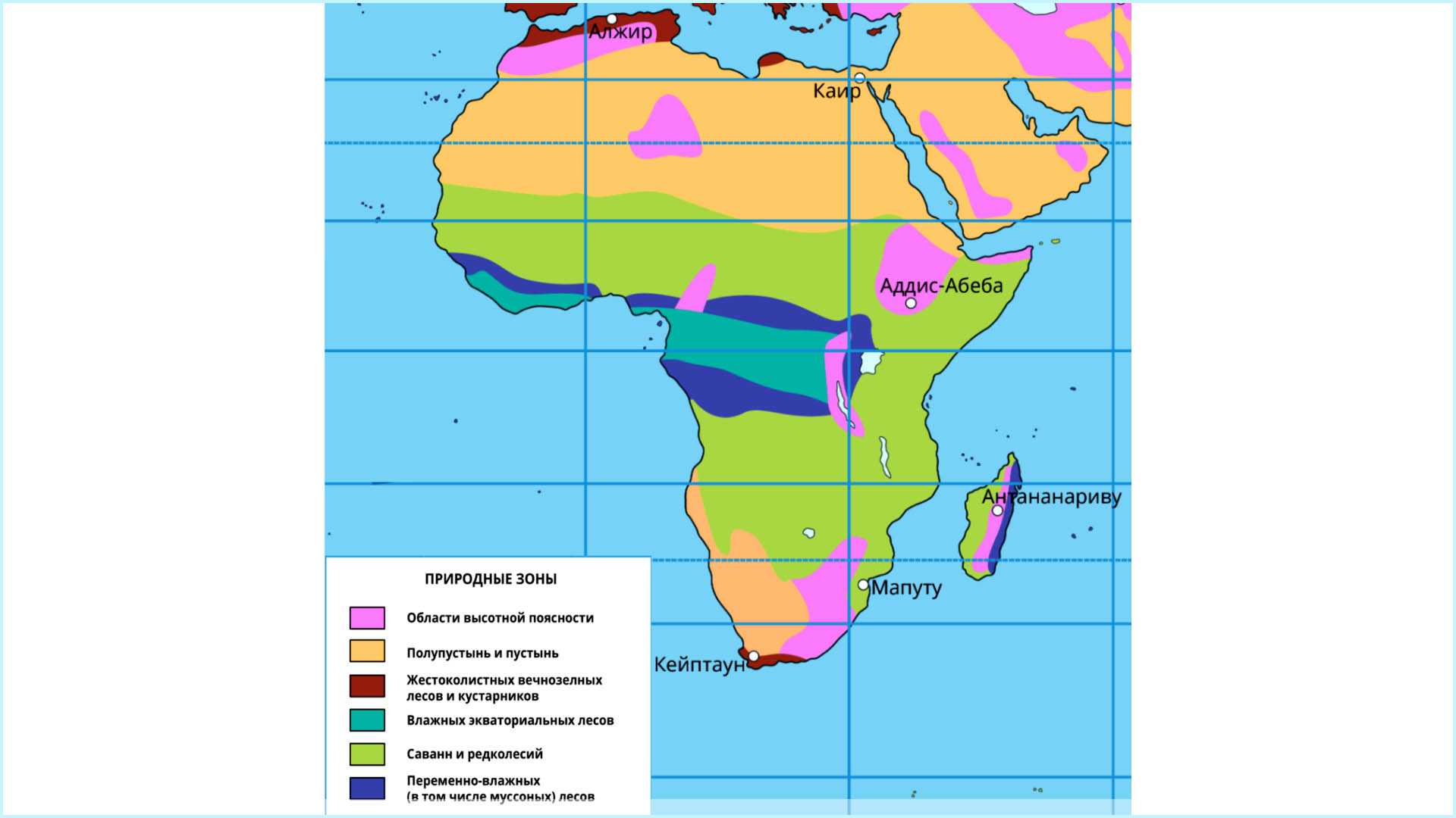 Природные зоны африки - по-сибири