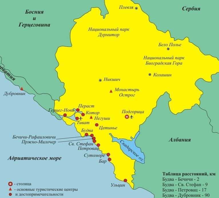 Страны мира - черногория: расположение, столица, население, достопримечательности, карта