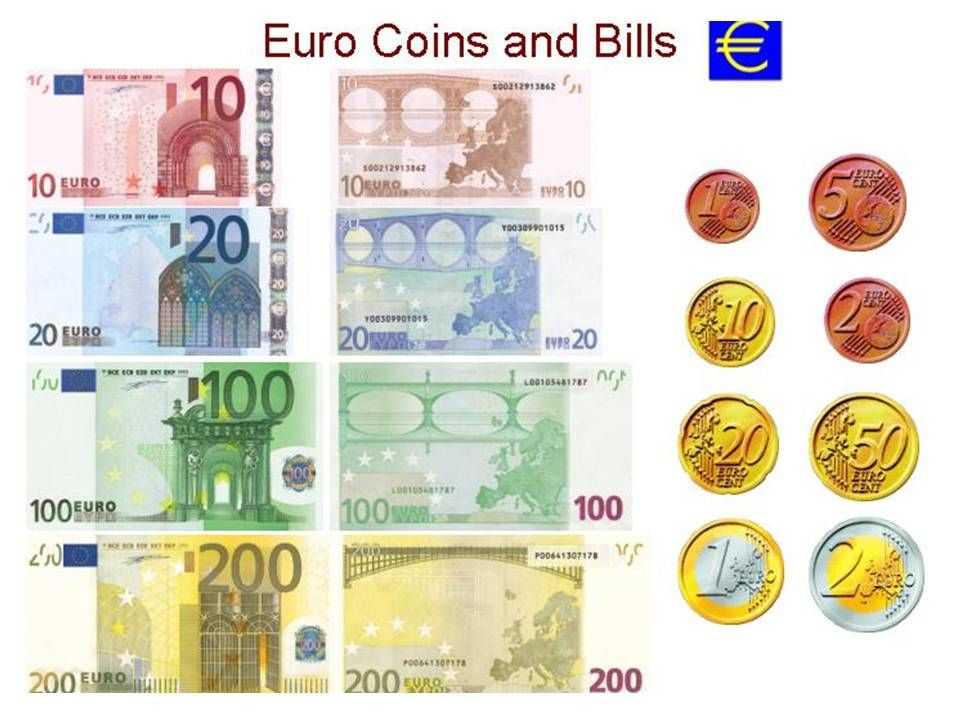 Банкноты евро нового образца: номинал 100 и 200